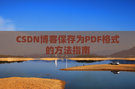 CSDN博客保存为PDF格式的方法指南